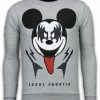 Sudaderas local fanatic | Sudadera Hombre - Kiss My Mickey - Gris