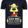 Camisetas local fanatic | Bad Dog - Rhinestone T-Shirt - Navy