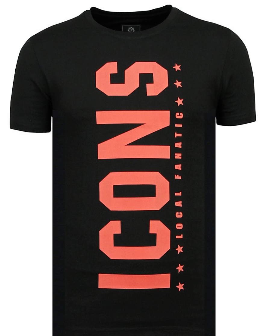 Camisetas local fanatic | Camiseta Hombre - Icons Vertical - Negro