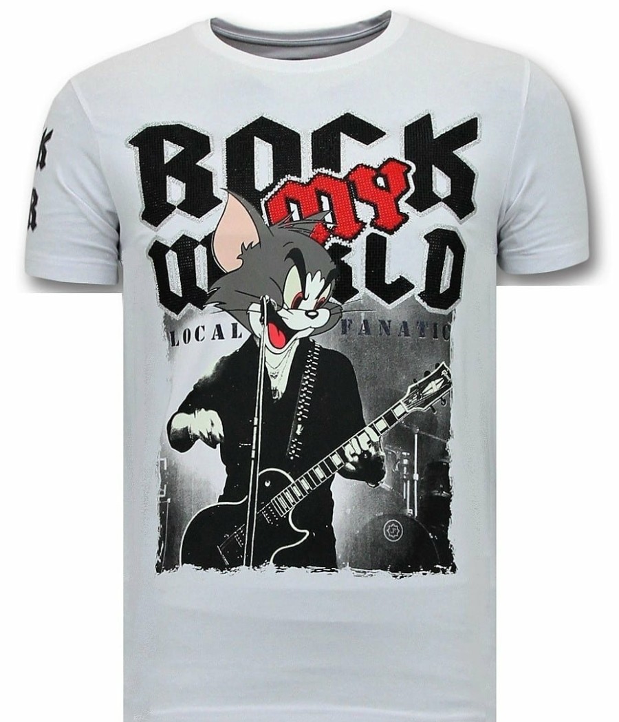 Camisetas local fanatic | Camiseta Hombre - Tomcat Rock My World - Blanco