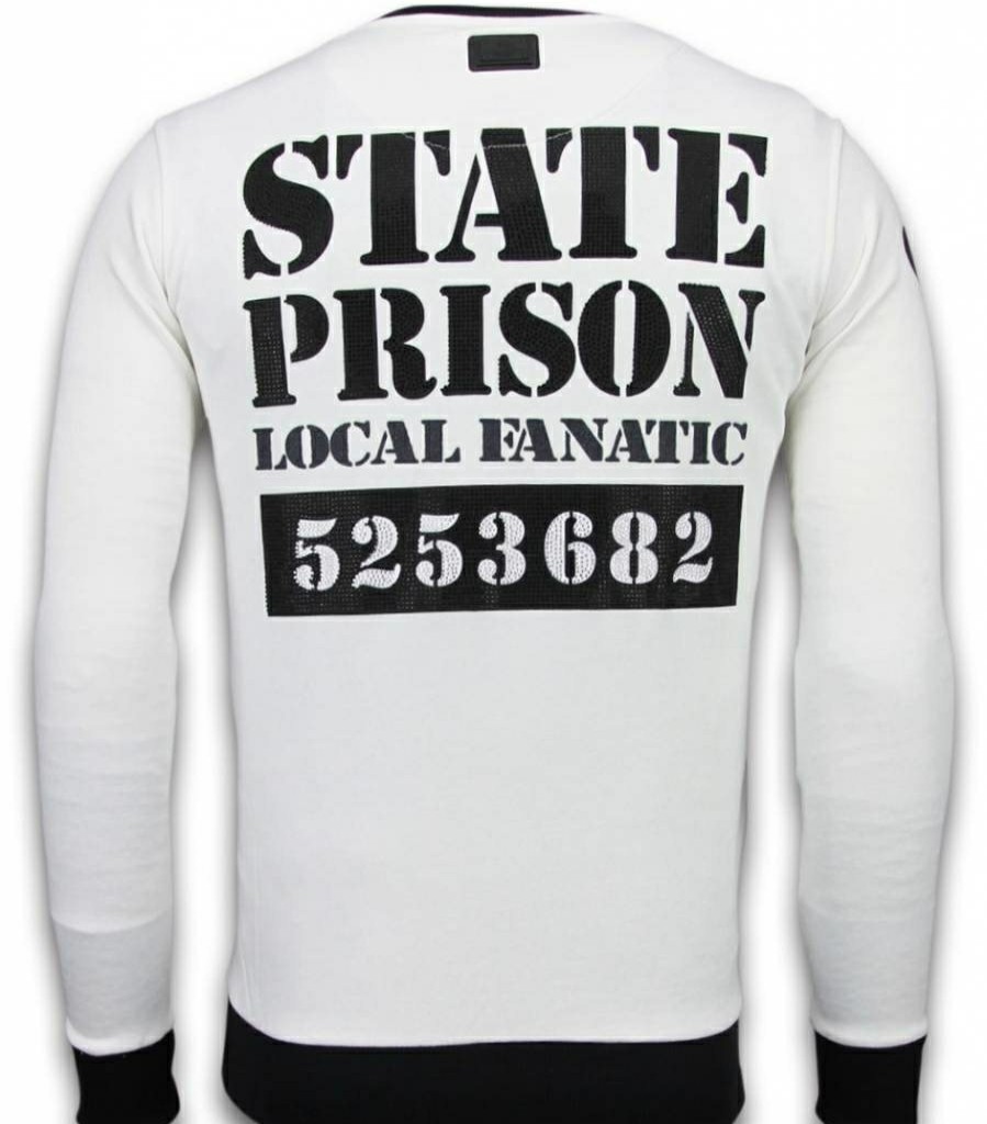 Sudaderas local fanatic | Sudadera Hombre - State Prison - Blanco