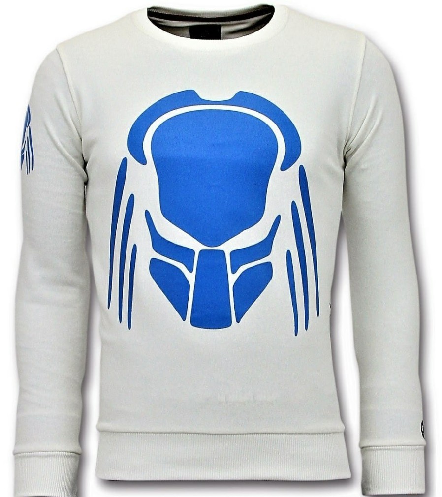 Sudaderas local fanatic | Sudadera Hombre - Predator Neon - Blanco