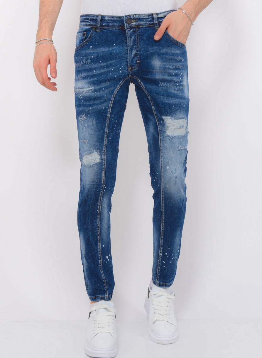 Vaqueros local fanatic | Destroyed Jeans Hombre - Slim Fit -1083- Azul