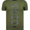 Camisetas local fanatic | Camiseta Hombre - Icons Vertical - Verde