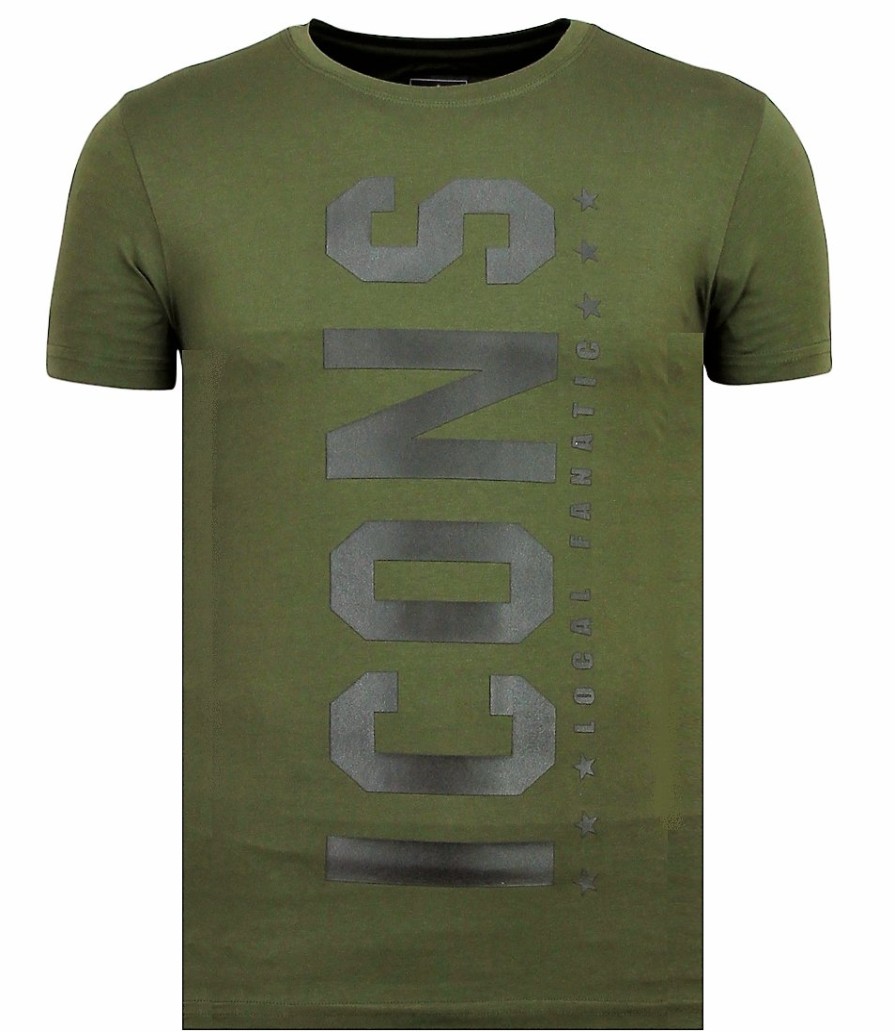 Camisetas local fanatic | Camiseta Hombre - Icons Vertical - Verde