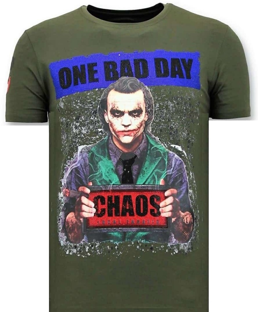 Camisetas local fanatic | Camiseta Hombre - The Joker Chaos - Verde