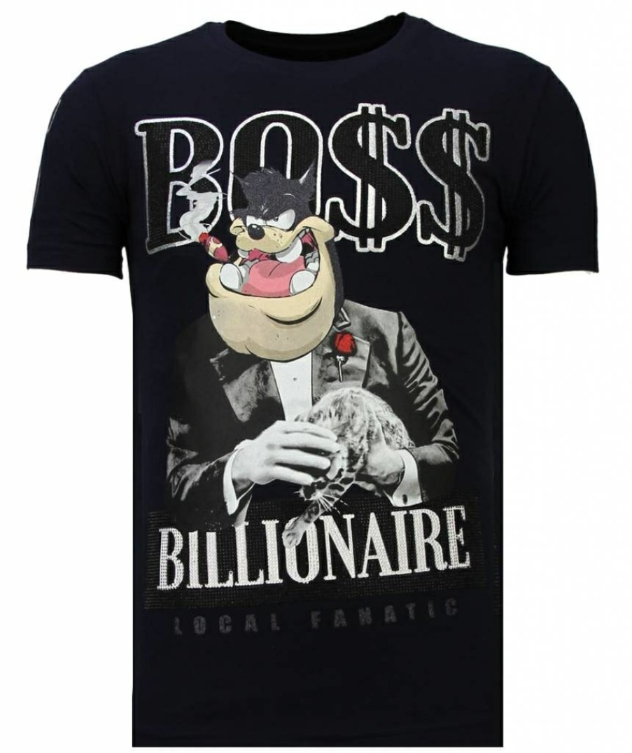 Camisetas local fanatic | Camiseta Hombre - Billionaire Boss - Azul