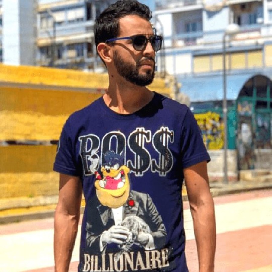 Camisetas local fanatic | Camiseta Hombre - Billionaire Boss - Azul