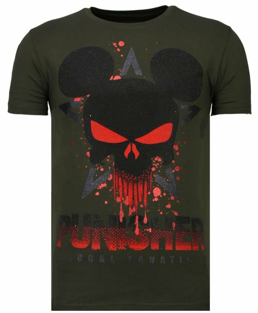 Camisetas local fanatic | Camiseta Hombre - Punisher Mickey - Verde