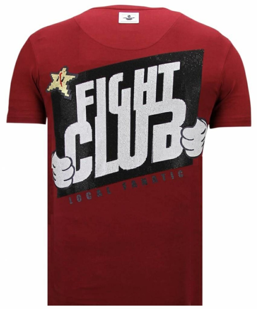 Camisetas local fanatic | Camiseta Hombre - Badass Fighter - Burdeos