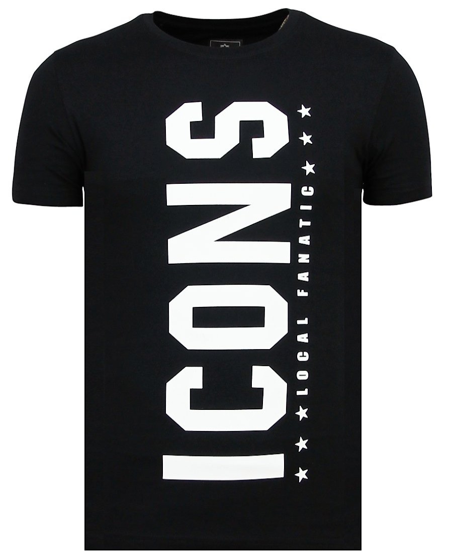 Camisetas local fanatic | Camiseta Hombre - Icons Vertical - Azul