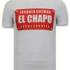 Camisetas local fanatic | Camiseta Hombre - Joaquin Guzman El Chapo - Blanco