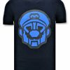 Camisetas local fanatic | Camiseta Hombre - Mario Neon - Azul