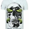 Camisetas local fanatic | Camiseta Hombre - Skull Snake - Blanco