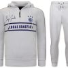 Chandals local fanatic | Chandal Hombres- Double Striped - Blanco / Azul