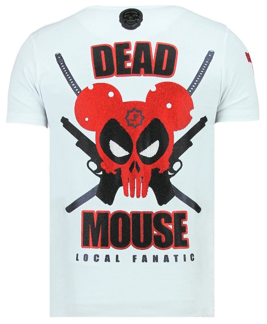 Camisetas local fanatic | Camiseta Hombre - Psycho Mouse - Blanco