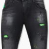 Pantalones Cortos local fanatic | Pantalones Cortos De Mezclilla Para Hombre - Slim Fit - 1029 - Negro