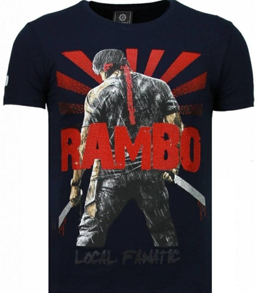 Camisetas local fanatic | Camiseta Hombre - Rambo - Azul