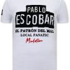 Camisetas local fanatic | T-Shirt Homme - Pablo Escobar - Blanco