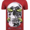 Camisetas local fanatic | Camiseta Hombre - Skull Snake - Burdeos