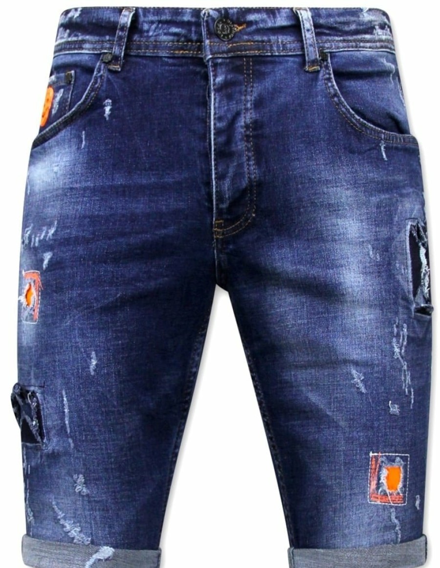 Pantalones Cortos local fanatic | Pantalones Cortos De Mezclilla Para Hombre - Slim Fit - 1016 - Azul