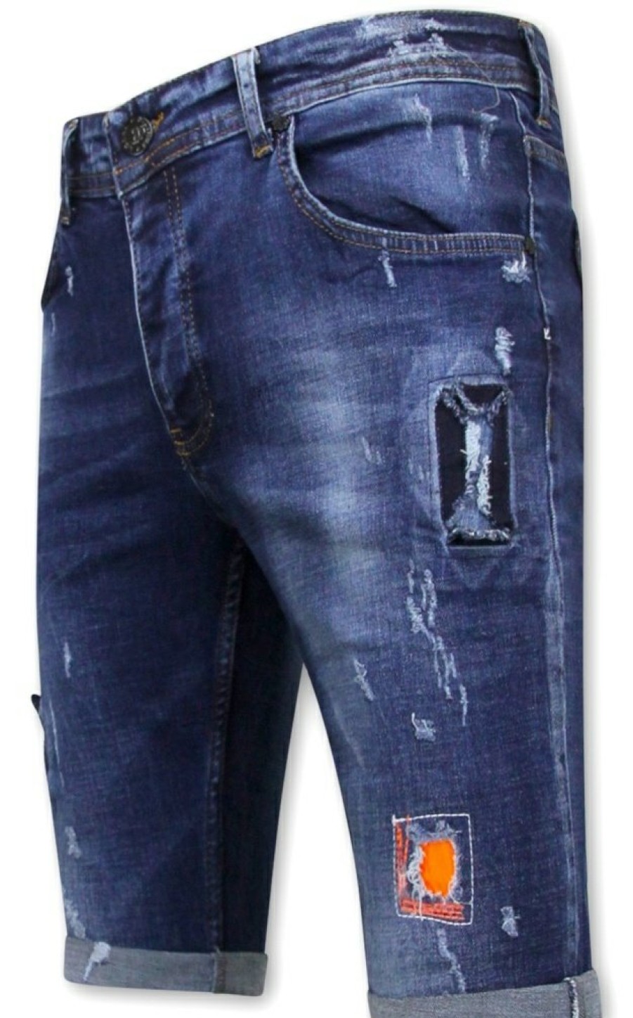 Pantalones Cortos local fanatic | Pantalones Cortos De Mezclilla Para Hombre - Slim Fit - 1016 - Azul