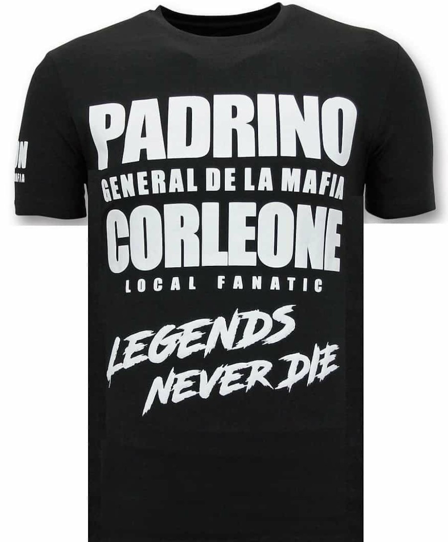 Camisetas local fanatic | Camiseta Hombre - Padrino Corleone - Negro