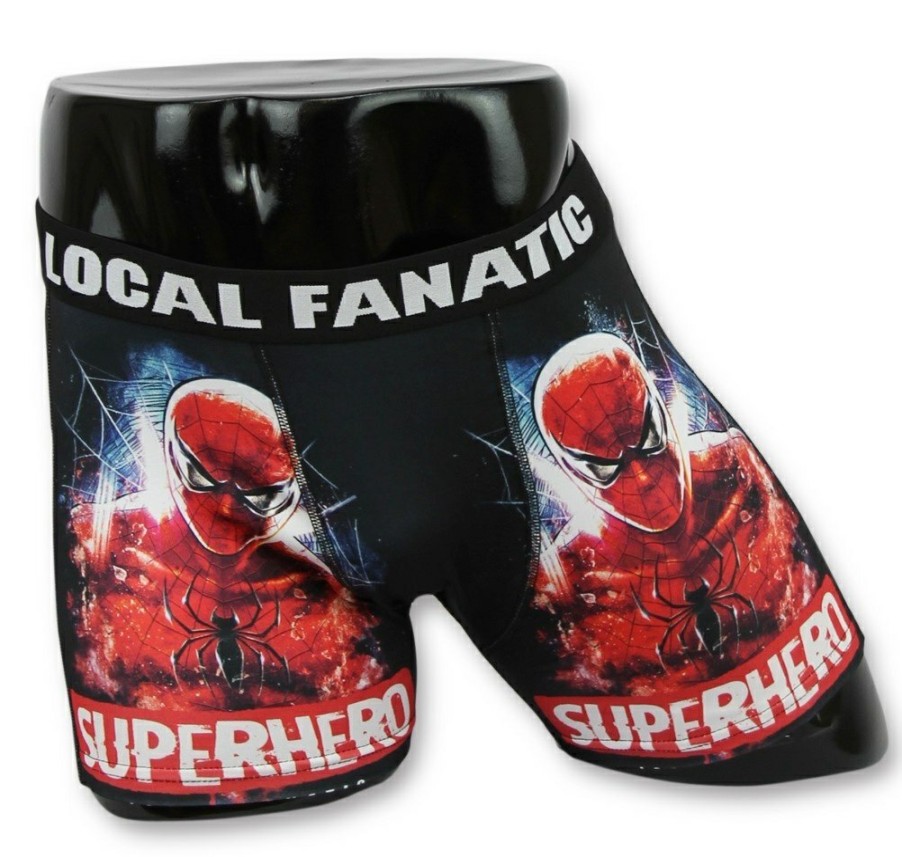 Boxers local fanatic | Boxer Hombre - Superhero - Negro