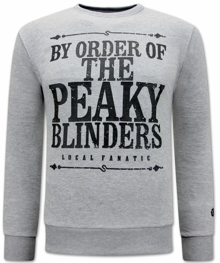 Sudaderas local fanatic | Sudadera Hombre - Peaky Blinders - Gris