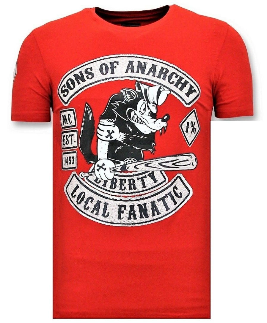 Camisetas local fanatic | Camiseta Hombre - Sons Of Anarchy - Rojo