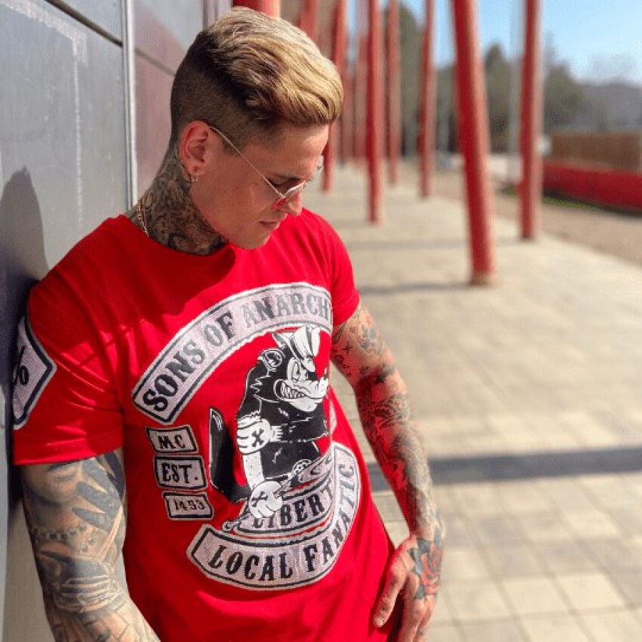 Camisetas local fanatic | Camiseta Hombre - Sons Of Anarchy - Rojo