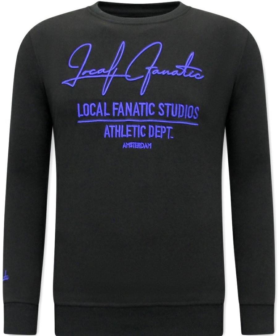 Sudaderas local fanatic | Sudadera Hombre - Athletic Dept. - Negro / Azul