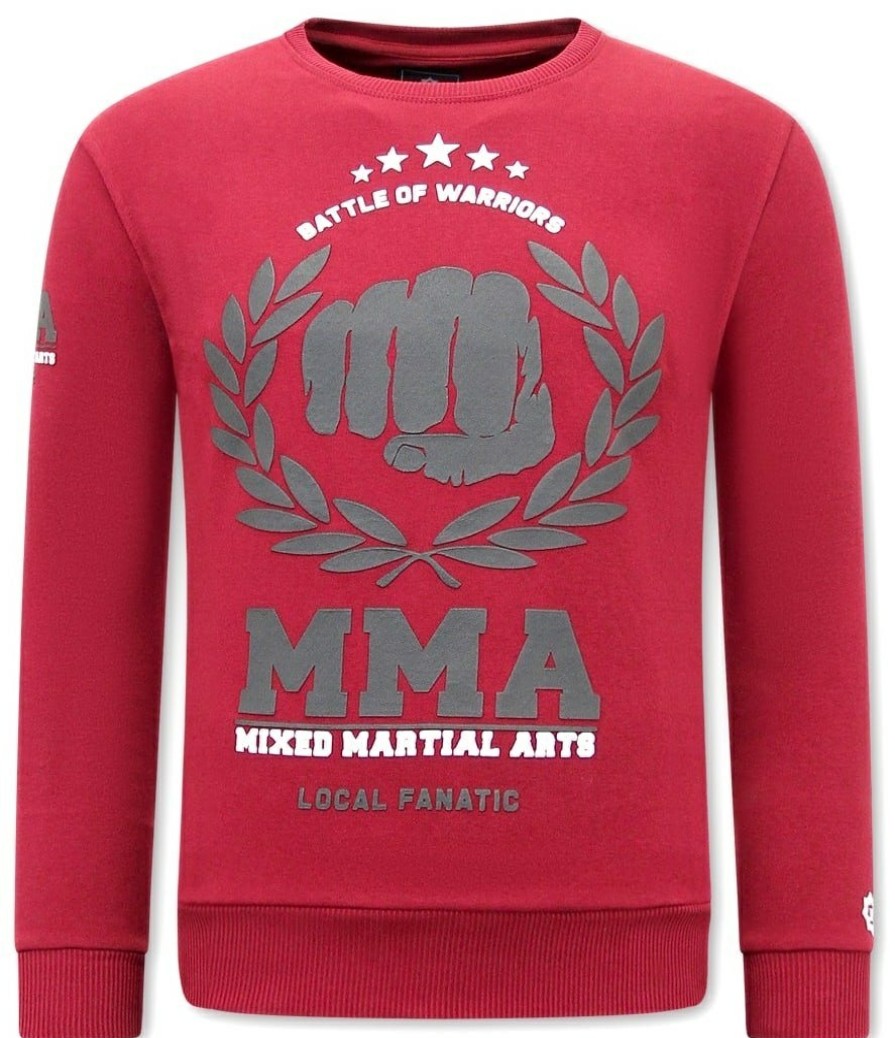 Sudaderas local fanatic | Sudadera Hombre - Mma Fighter - Burdeos