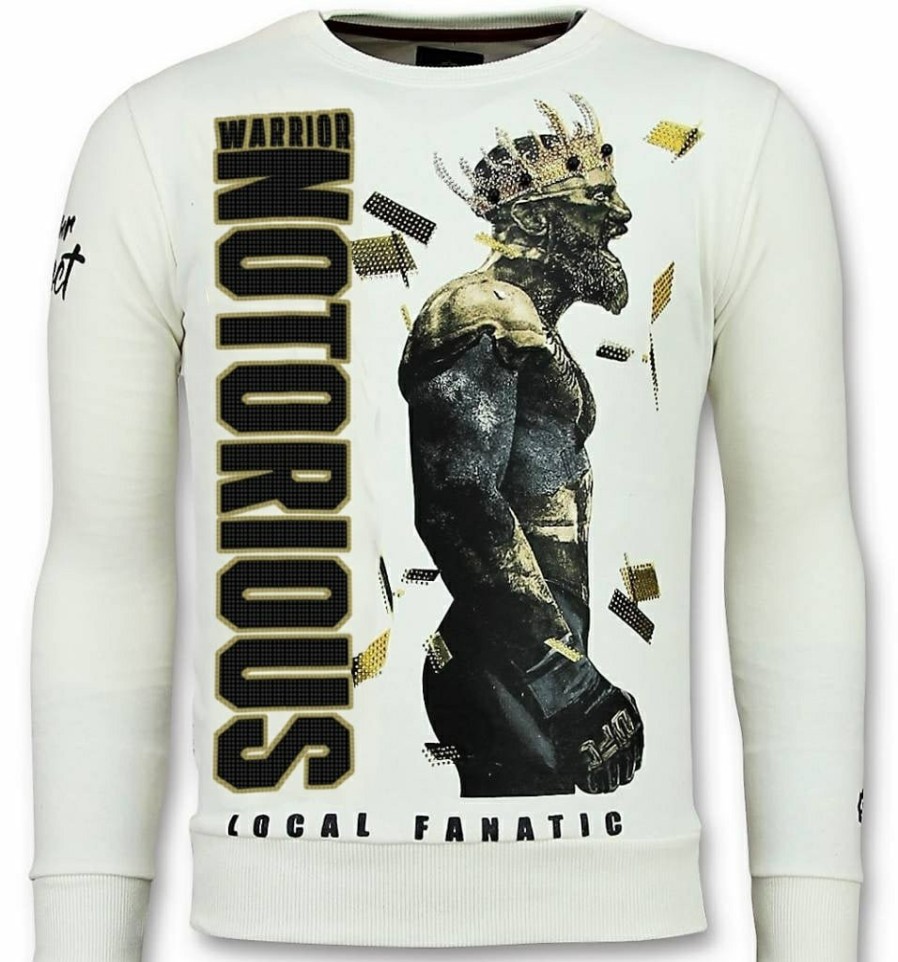 Sudaderas local fanatic | Sudadera Hombre - Conor Mcgregor Notorious - Blanco