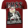 Camisetas local fanatic | Camiseta Hombre - Billionaire Boss - Burdeos