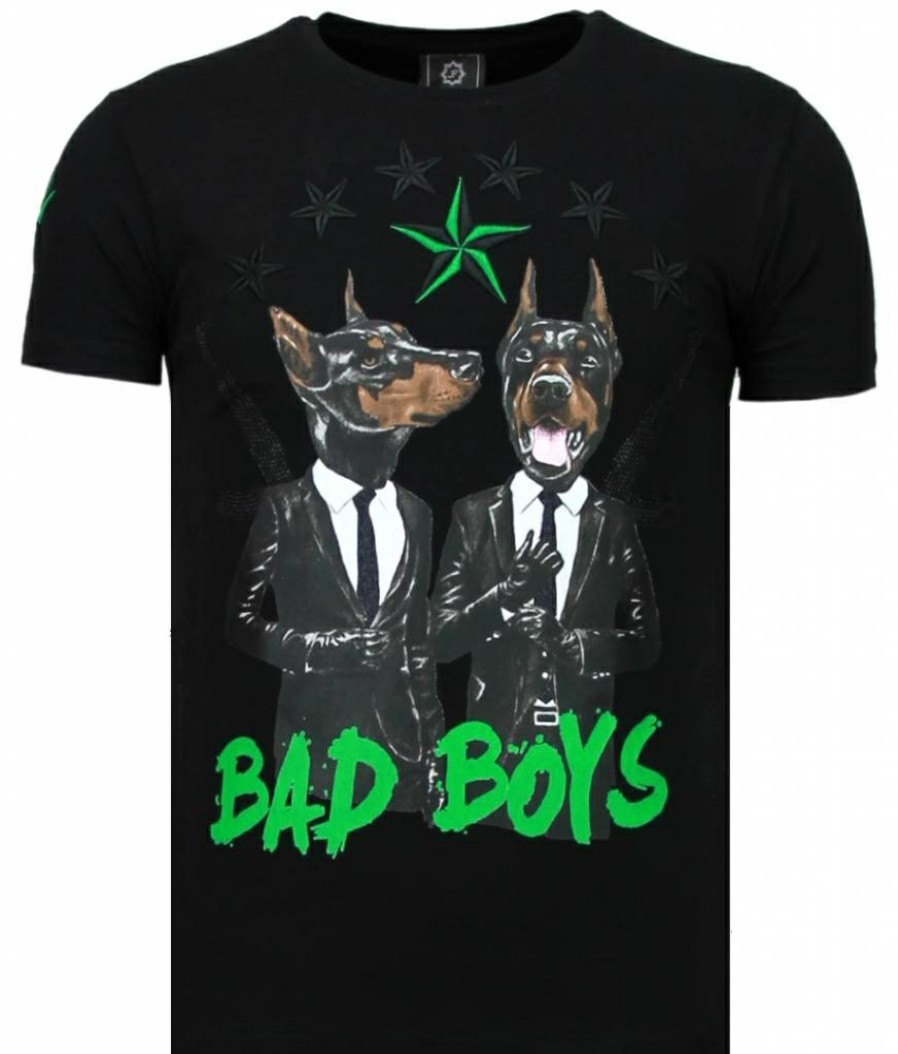 Camisetas local fanatic | Camiseta Hombre - Bad Boys Pinscher - Negro