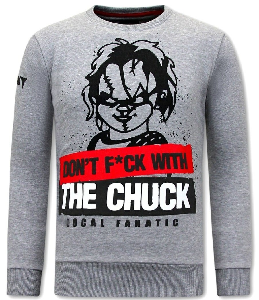 Sudaderas local fanatic | Sudadera Hombre - The Chuck - Gris