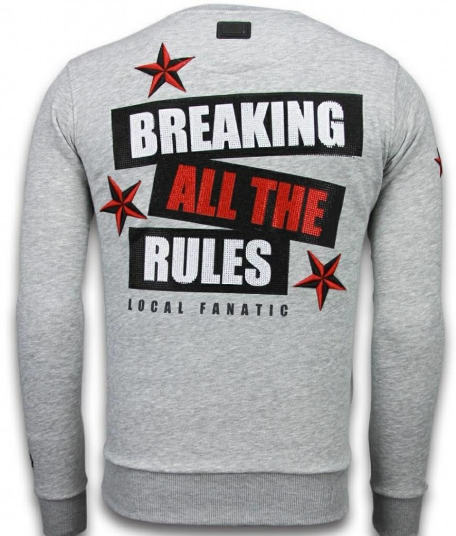 Sudaderas local fanatic | Sudadera Hombre - Marilyn Rockstar - Gris