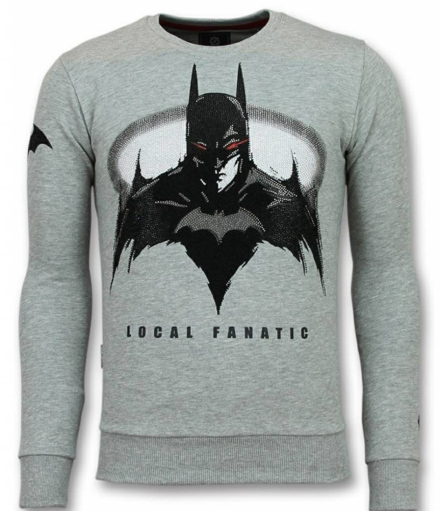 Sudaderas local fanatic | Sudadera Hombre - Badman - Gris