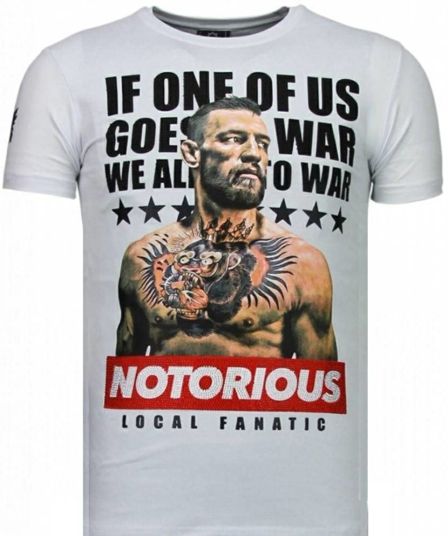 Camisetas local fanatic | Camiseta Hombre - Conor Mcgregor - Blanco