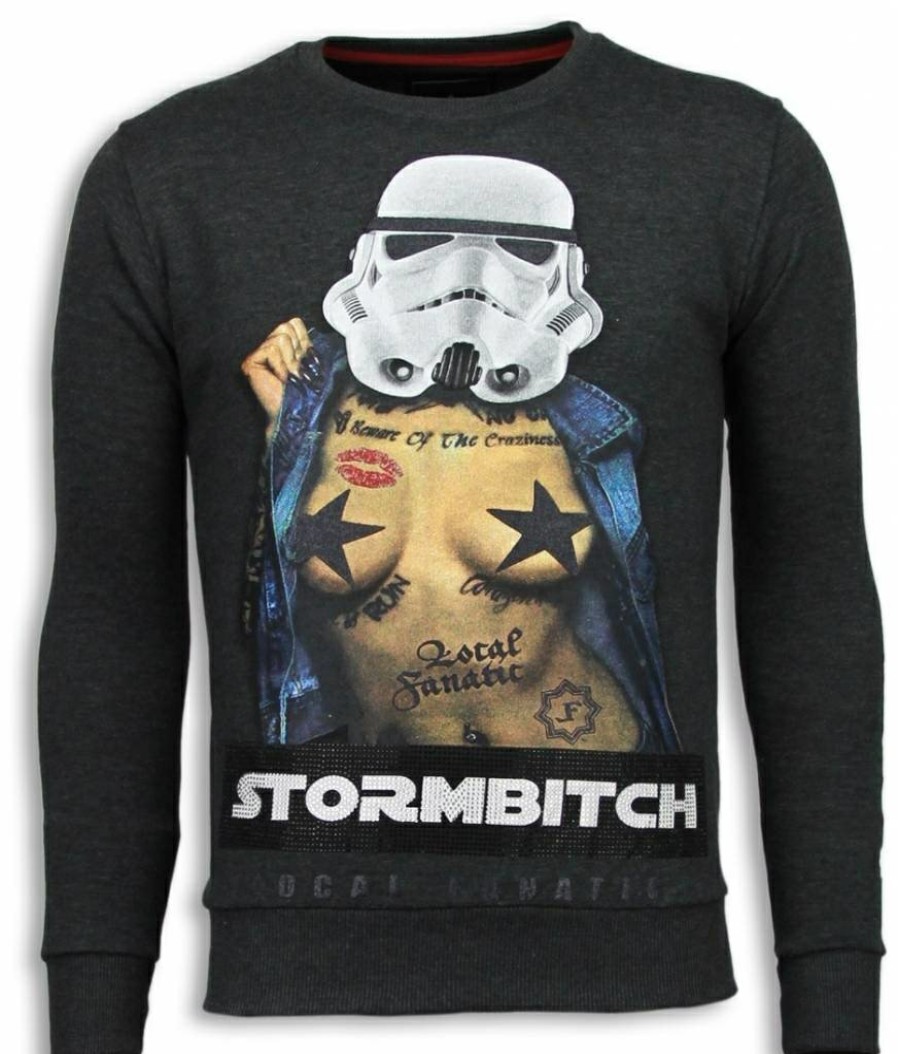 Sudaderas local fanatic | Sudadera Hombre - Stormbitch - Antracita