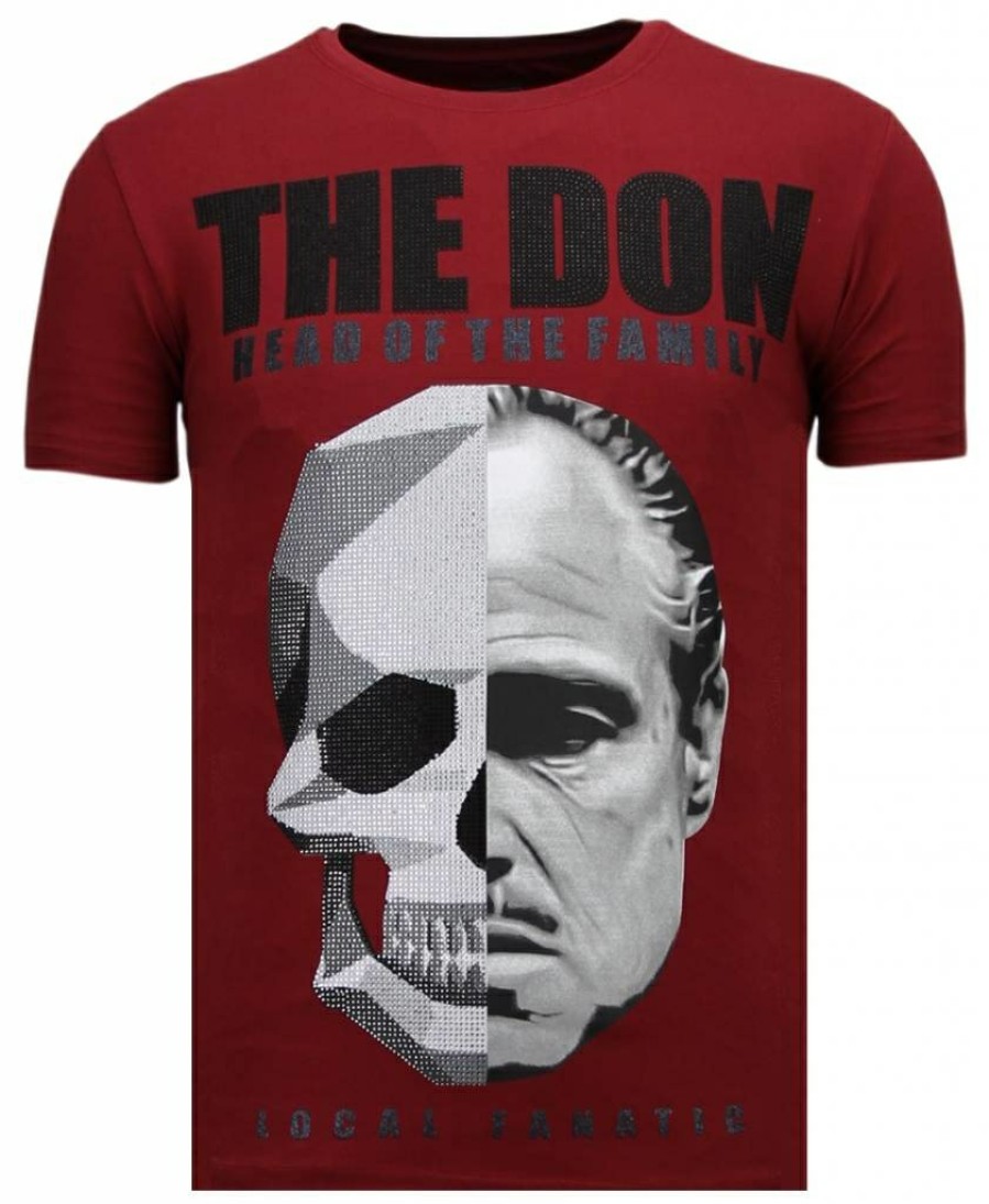 Camisetas local fanatic | Camiseta Hombre - The Don Skull - Burdeos