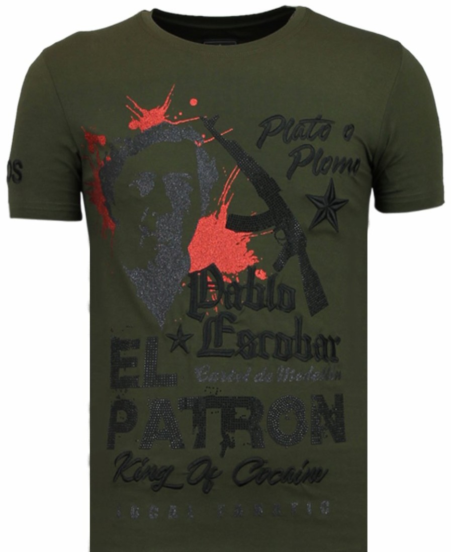 Camisetas local fanatic | Camiseta Hombre - El Patron Pablo Escobar - Verde