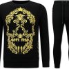 Chandals local fanatic | Chandal Hombres- Golden Skull Embroidery - Negro