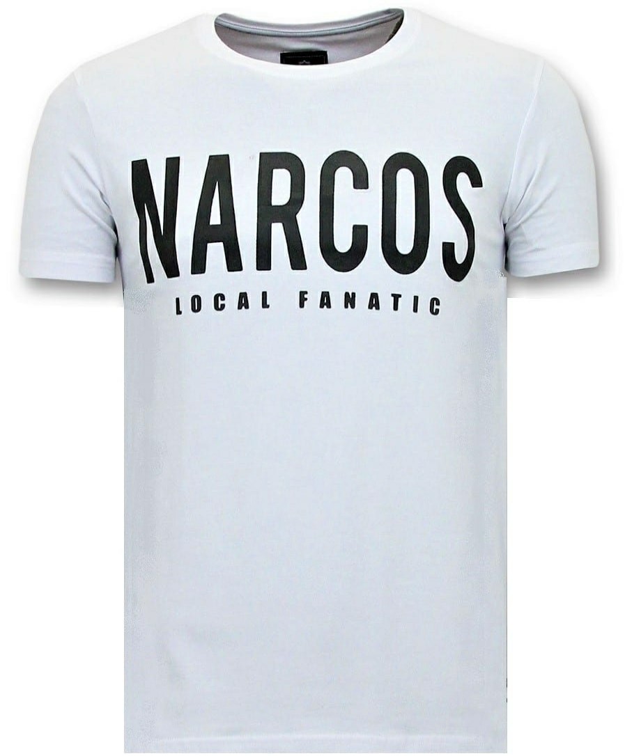 Camisetas local fanatic | Camiseta Hombre - Narcos - Blanco