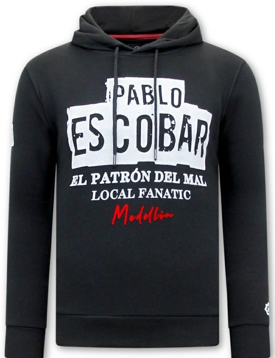 Sudaderas local fanatic | Hombres Con Capucha - Pablo Escobar - Negro