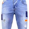 Pantalones Cortos local fanatic | Pantalones Cortos De Mezclilla Para Hombre - Slim Fit - 1040 - Azul