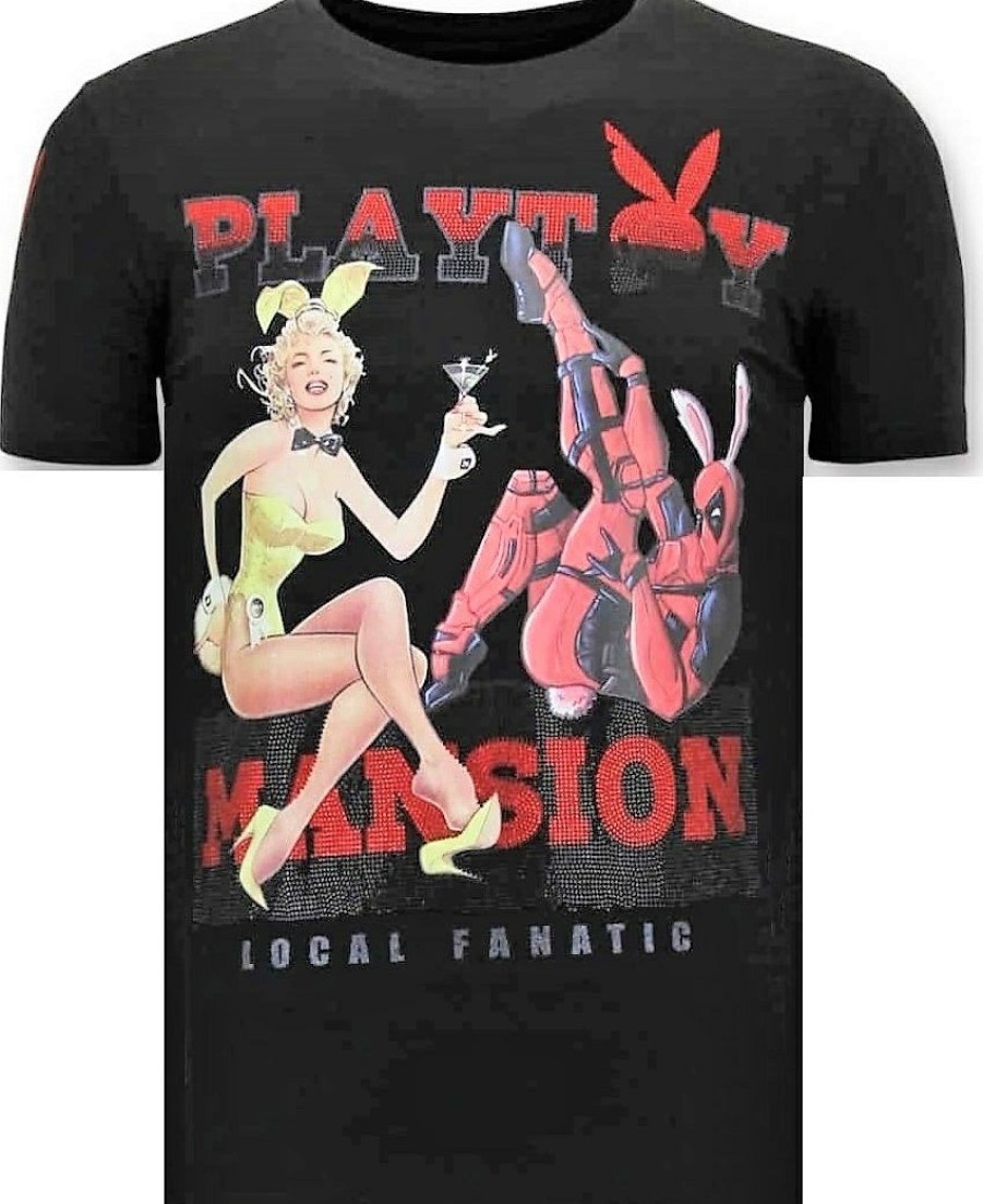 Camisetas local fanatic | Camiseta Hombre - The Playtoy Mansion - Negro