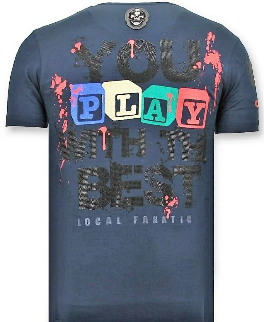 Camisetas local fanatic | Camiseta Hombre - Wanna Play A Game - Azul