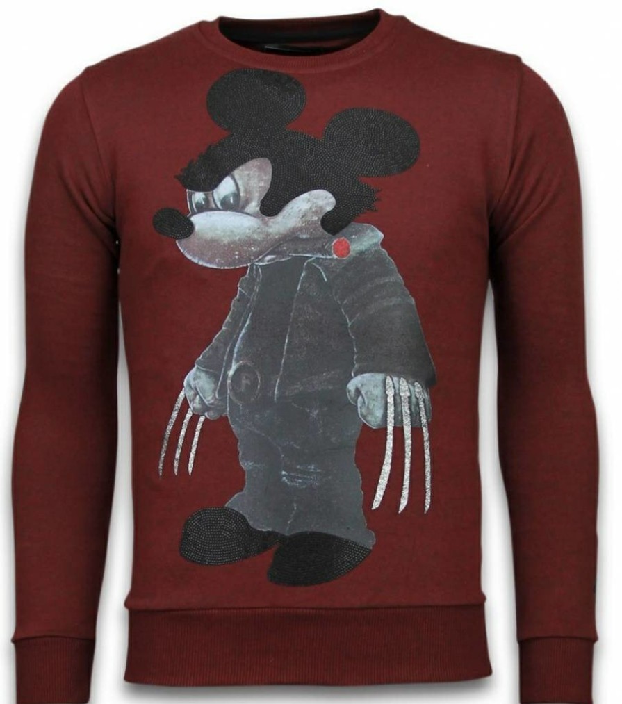 Sudaderas local fanatic | Sudadera Hombre - Bad Mouse - Burdeos